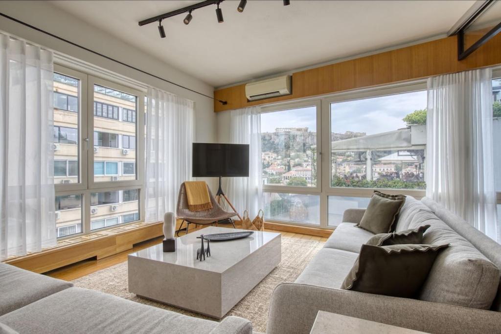 Sunny Luxury Loft,Stunning Acropolis View, Jacuzzi Apartment Атина Екстериор снимка