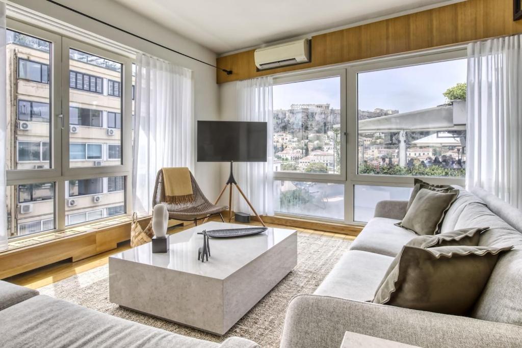 Sunny Luxury Loft,Stunning Acropolis View, Jacuzzi Apartment Атина Екстериор снимка
